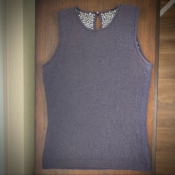 Vintage 90’s Sequined Wool/Angora Sweater/Vest, Sz SP - Picture 6 of 11